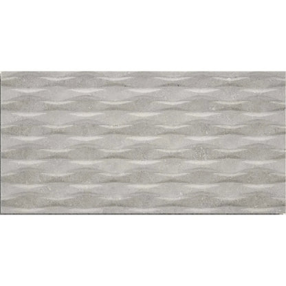 Flax Grey Light LZ Decor 30 x 60cm matt ceramic decorative tile face