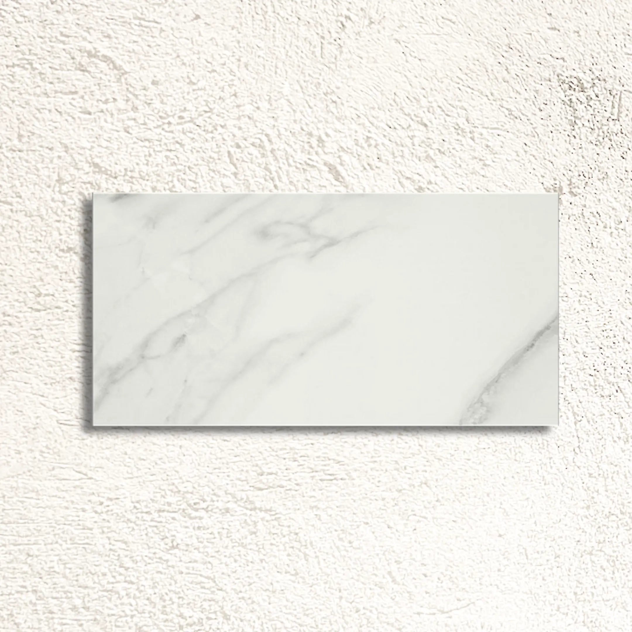 Lumiere White 30 x 60cm glazed ceramic marble effect tile face
