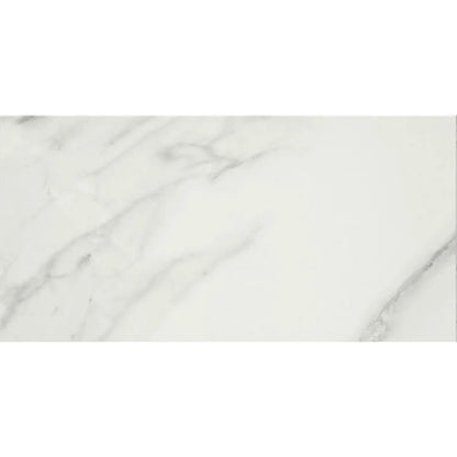 Lumiere White 30 x 60cm glazed ceramic marble effect tile face