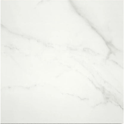 Lumiere White Matt Floor 60 x 60cm glazed porcelain marble effect tile face