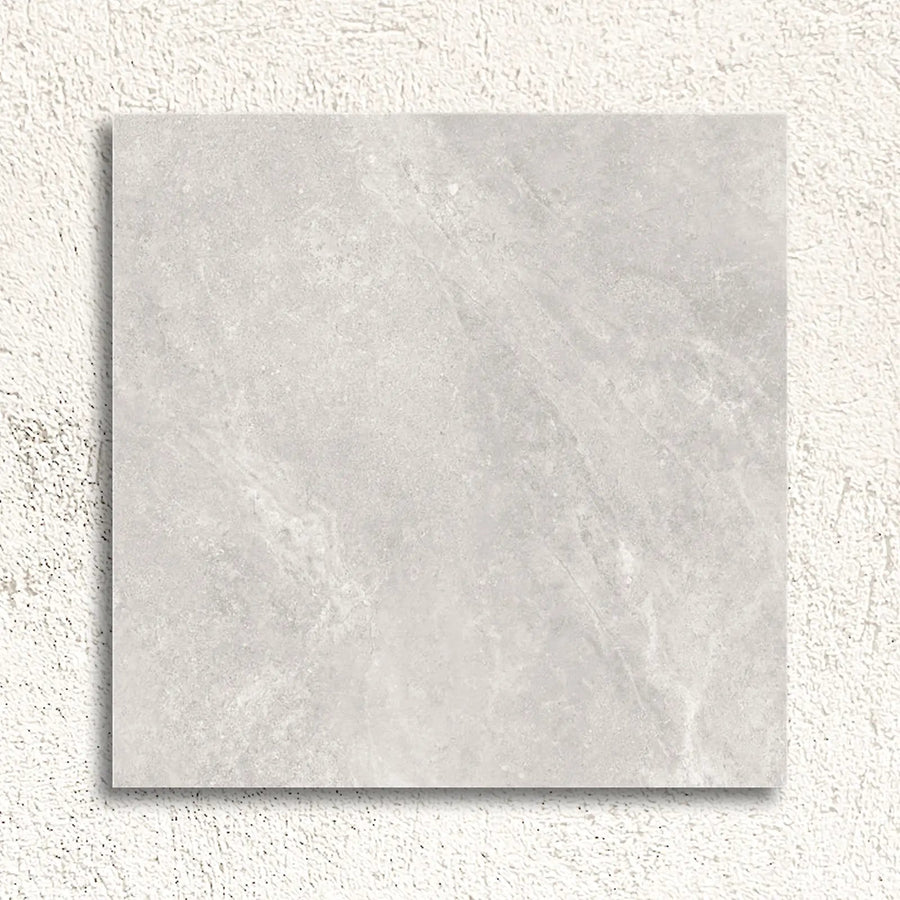 Forum Pearl Matt 100 x 100cm porcelain pearl grey concrete effect tile face