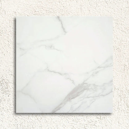 Forum White Marble Satin 100 x 100cm porcelain marble effect tile face