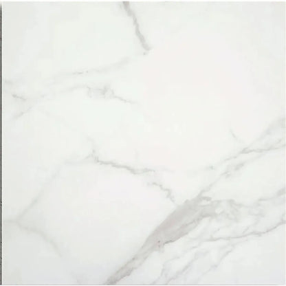 Forum White Marble Satin 100 x 100cm porcelain marble effect tile face