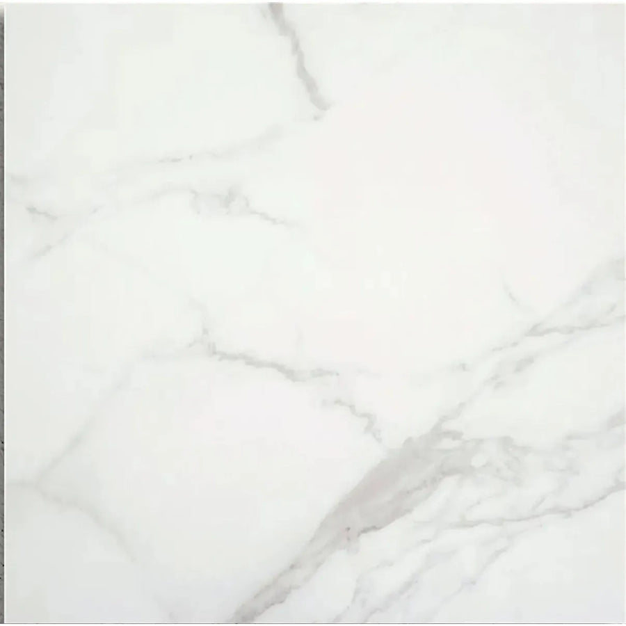 Forum White Marble Satin 100 x 100cm porcelain marble effect tile face
