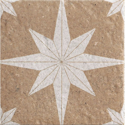 Star Sand 20 x 20cm patterned porcelain tile face detail
