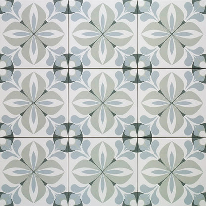 Belgravia Caen tiles laid out showing the repeating pattern