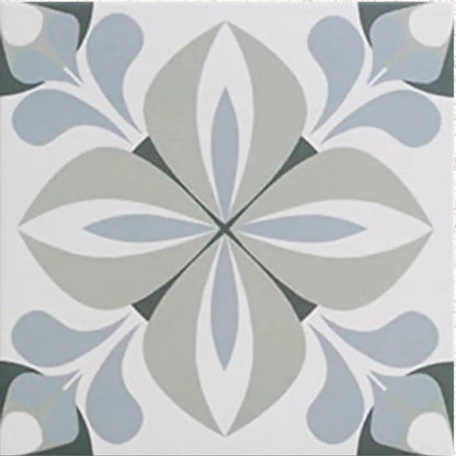 Belgravia Caen patterned porcelain tile face detail