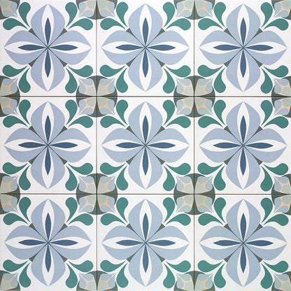 Belgravia Ruan tiles laid out showing the repeating pattern