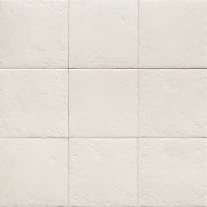 Tahoe White 20x20cm rustic porcelain tile laid canvas view