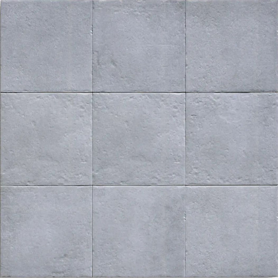 Tahoe Blue 20x20cm rustic porcelain tile laid canvas view