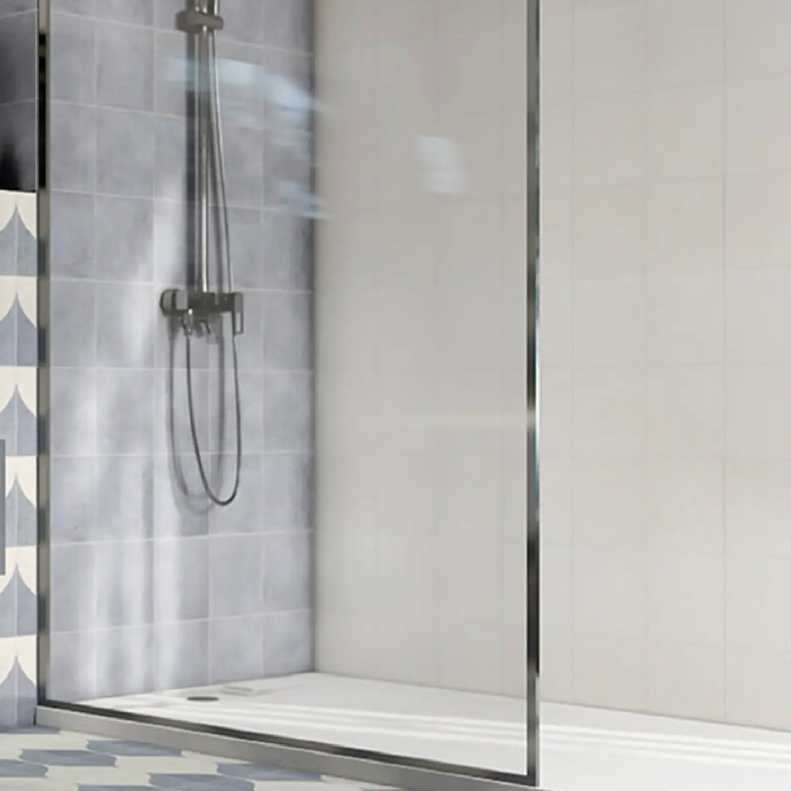 Tahoe Blue 20x20cm rustic porcelain tile room setting