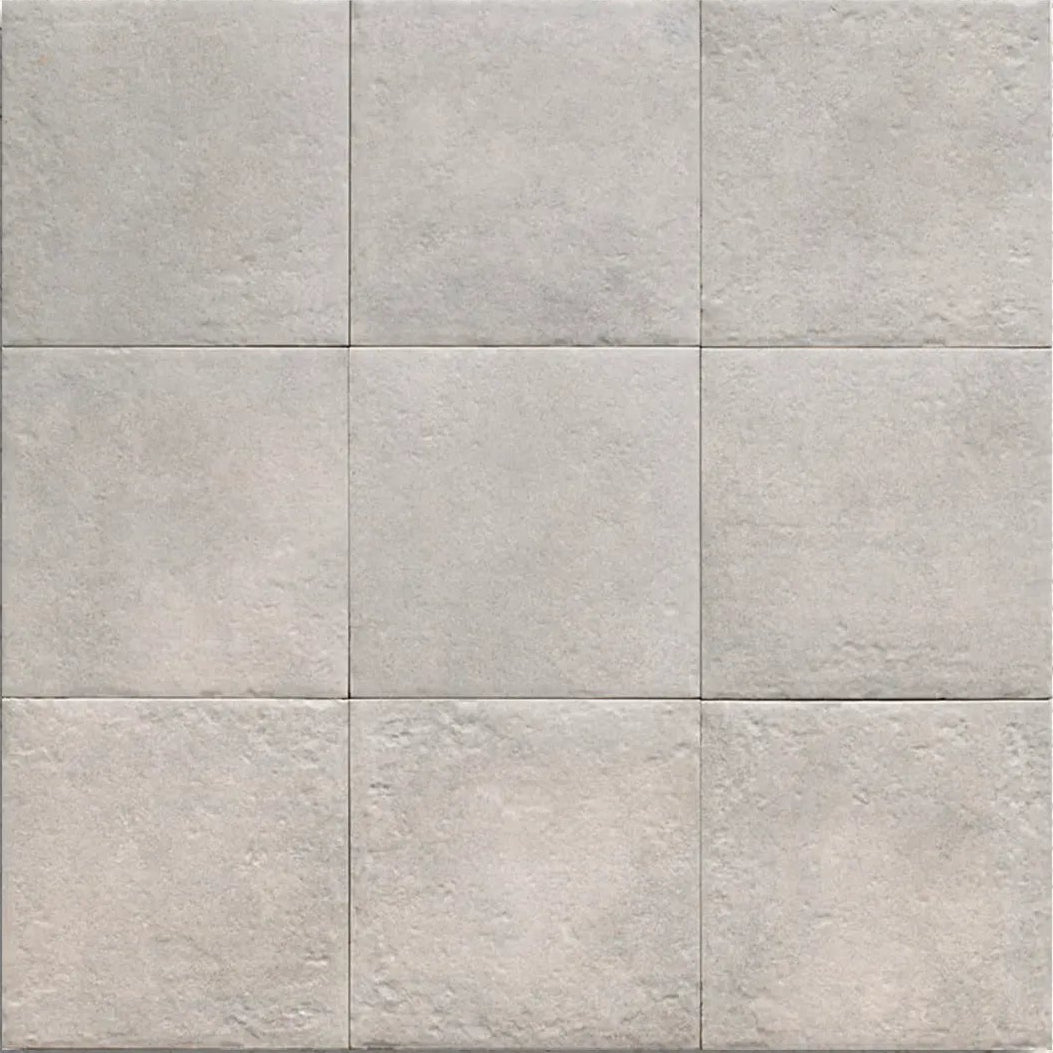 Tahoe Grey 20x20cm rustic porcelain tile laid canvas view
