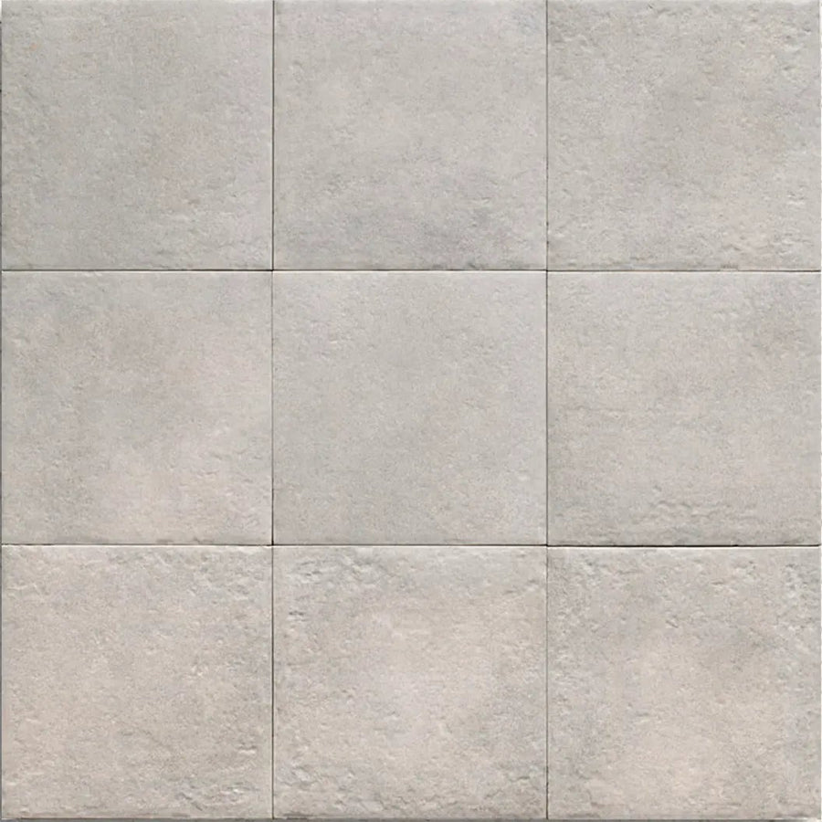 Tahoe Grey 20x20cm rustic porcelain tile laid canvas view