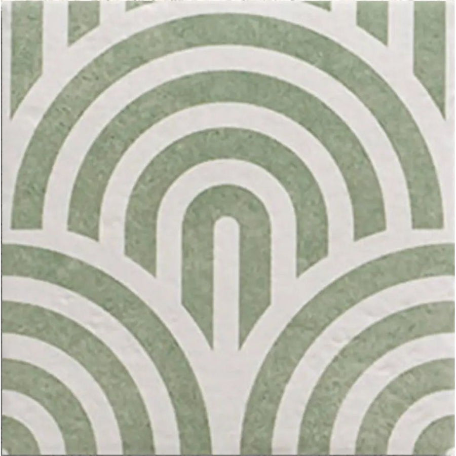 Tahoe Green Decor Three 20x20cm patterned porcelain feature tile face