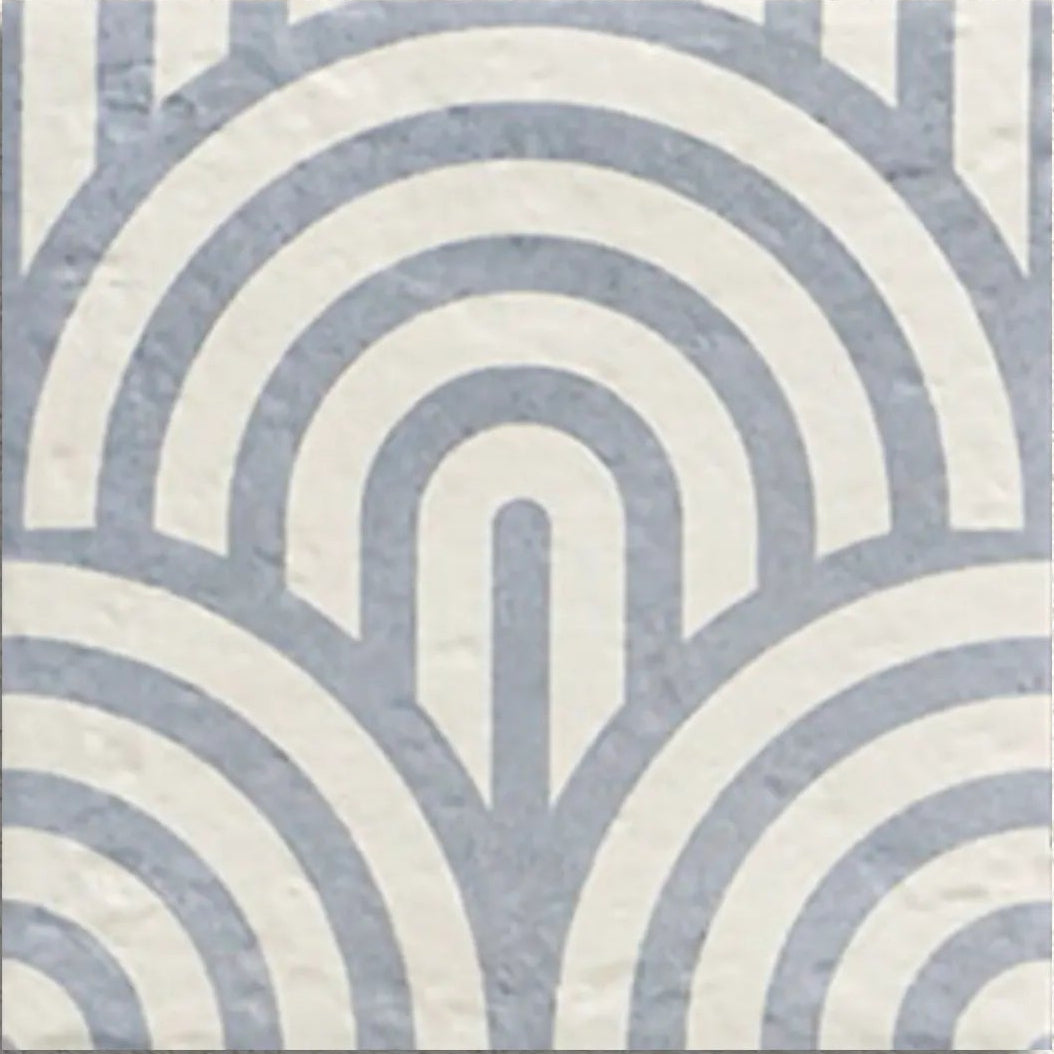 Tahoe Blue Decor Three 20x20cm patterned porcelain feature tile face