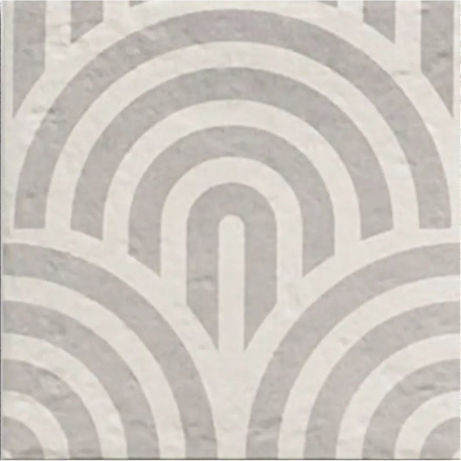 Tahoe Grey Decor Three 20x20cm patterned porcelain feature tile face