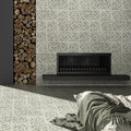 Tahoe Green Decor Five 20x20cm patterned porcelain feature tile room setting