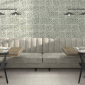 Tahoe Green Decor Five 20x20cm patterned porcelain feature tile interior setting