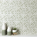 Tahoe Green Decor Five 20x20cm patterned porcelain feature tile kitchen setting