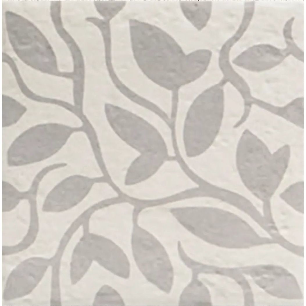 Tahoe Grey Decor Five patterned porcelain tile face detail