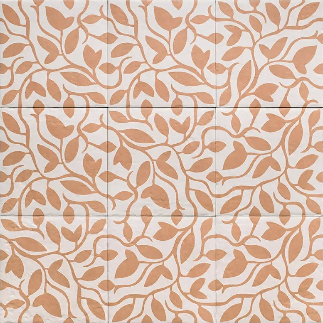 Tahoe Canem Decor Five 20x20cm patterned porcelain tile laid canvas view