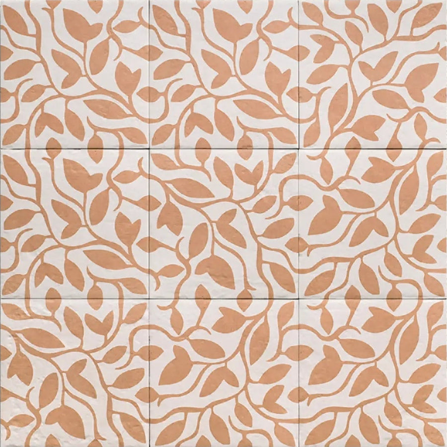Tahoe Canem Decor Five 20x20cm patterned porcelain tile laid canvas view