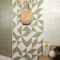 Bahia Jade 15 x 15cm glazed porcelain gloss tile room setting