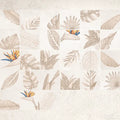 Nusa Taupe Botanic Decor 25 x 25cm feature tile detail