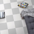 Barcelona Blanco 25 x 25cm white porcelain tile room setting