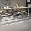 Barcelona Piedra 25 x 25cm beige porcelain tile room setting