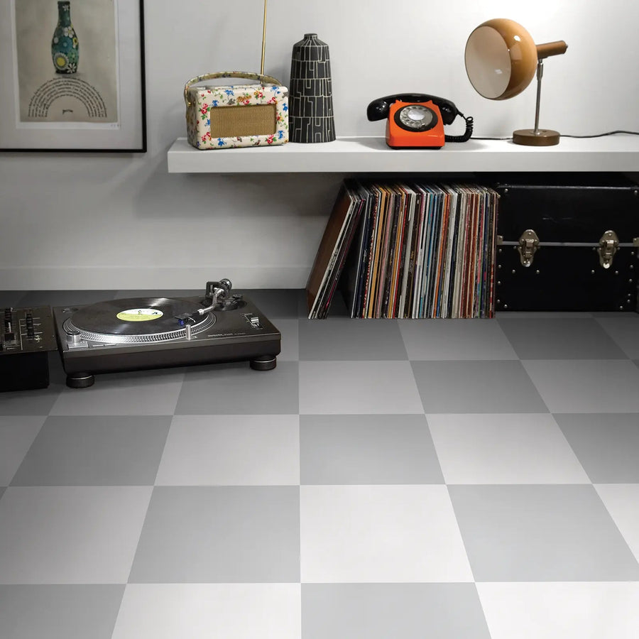Barcelona Gris 25 x 25cm grey porcelain tile room setting