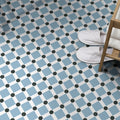 Barcelona Night Pattern 25 x 25cm patterned porcelain tile room setting