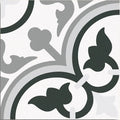 Barcelona Classic Pattern 25 x 25cm monochrome patterned porcelain tile face
