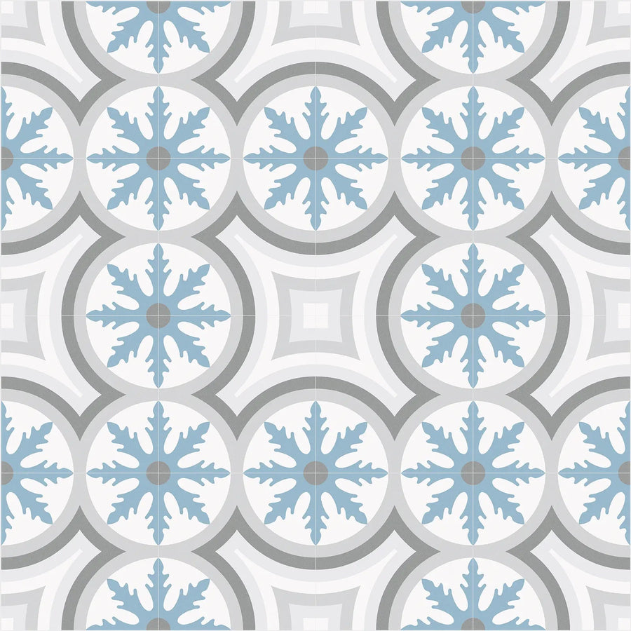 Barcelona Mar Pattern 25 x 25cm patterned porcelain tile design