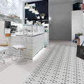 Barcelona Triumph Pattern 25 x 25cm porcelain tile room setting