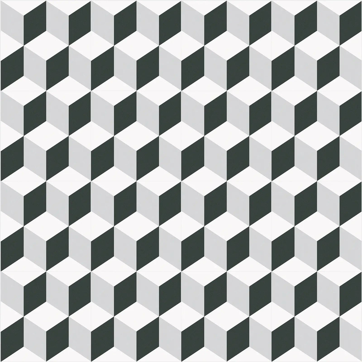 Barcelona Cube Pattern 25 x 25cm patterned porcelain tile design