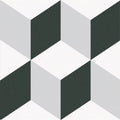 Barcelona Cube Pattern 25 x 25cm geometric patterned porcelain tile face