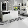 Barcelona Cube Pattern 25 x 25cm patterned porcelain tile room setting