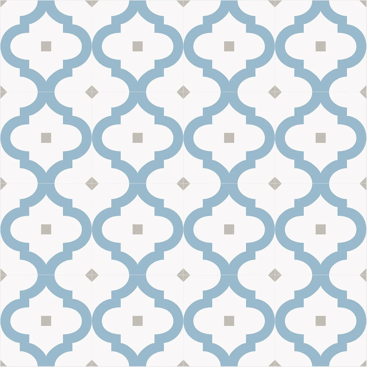 Barcelona Greco Pattern 25 x 25cm patterned porcelain tile design
