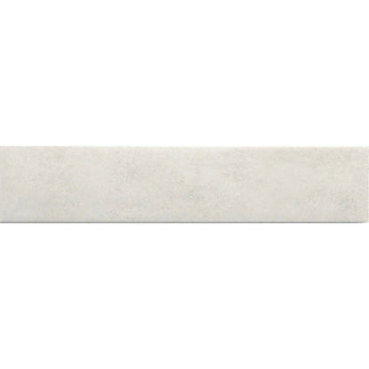 Sutton Snow white stone-effect porcelain tile, 6 x 30cm, tile face
