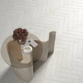 Sutton Snow white kit-kat porcelain tiles on an interior wall