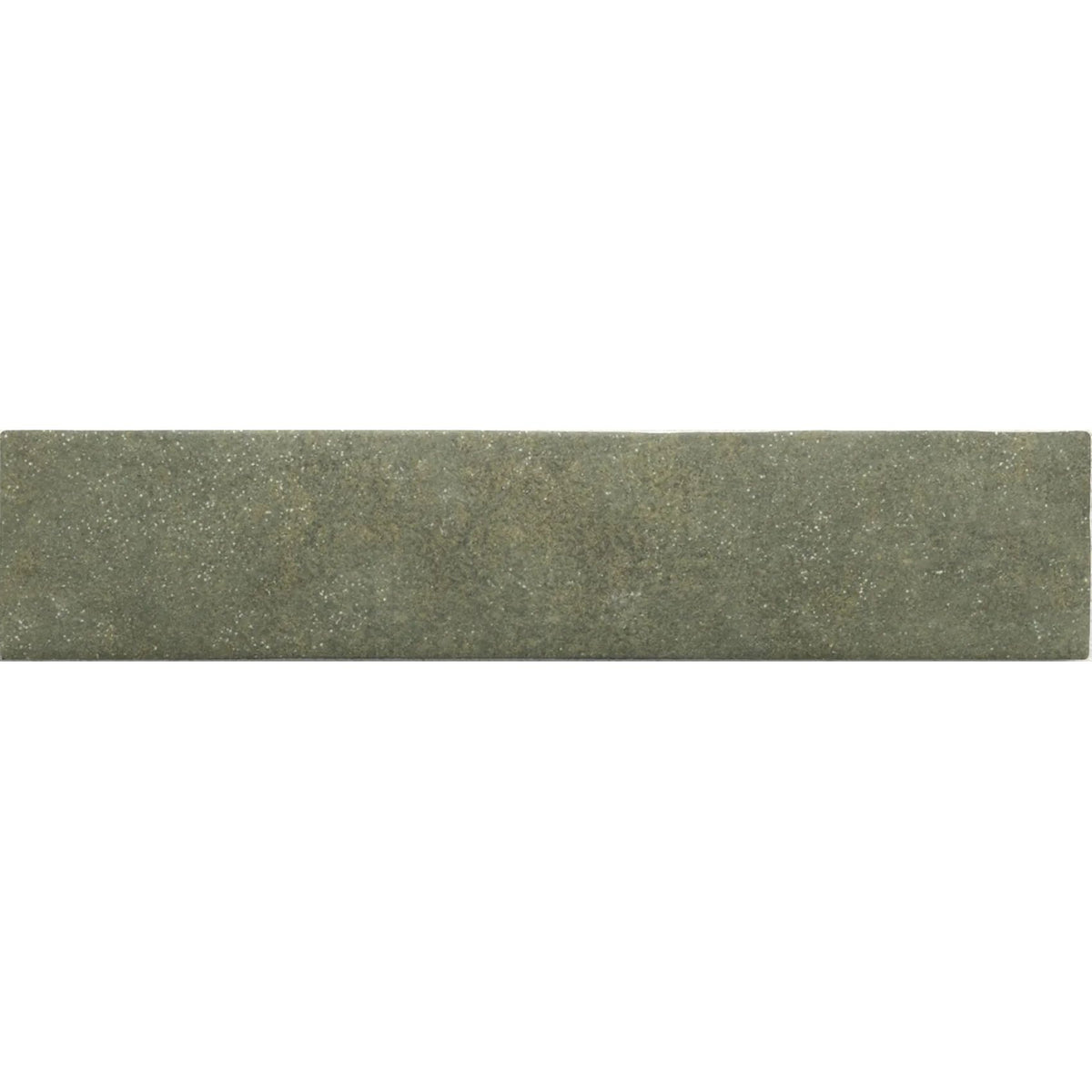 Sutton Forest green stone-effect porcelain tile, 6 x 30cm, tile face