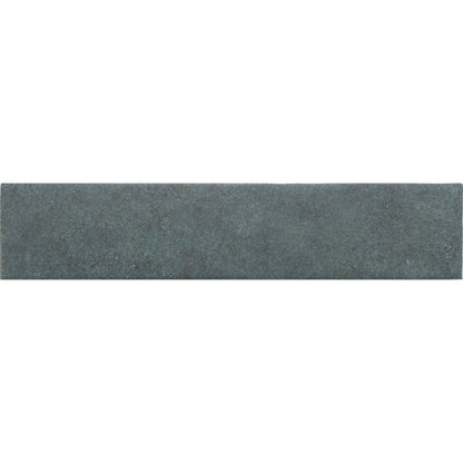 Sutton Denim slate blue stone-effect porcelain tile, 6 x 30cm, tile face