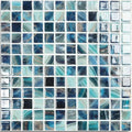 Nature Royal 31.7 x 31.7cm blue glass mosaic tile face