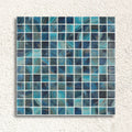 Nature Royal Matt 31.7 x 31.7cm blue glass mosaic tile face