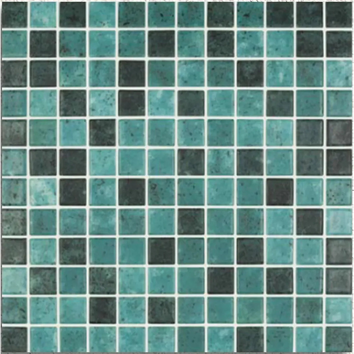 Nature Bali Matt 31.7 x 31.7cm green glass mosaic tile face