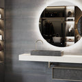 Ionic Steel 30 x 120cm porcelain metal effect tile room setting