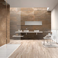 Ionic Copper 60 x 120cm porcelain metal effect tile room setting