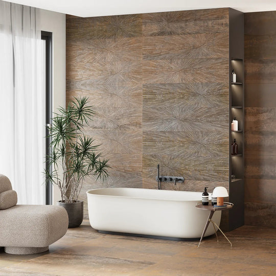 Ionic Copper Impact Décor 30 x 120cm (Set of 2) Porcelain Tile