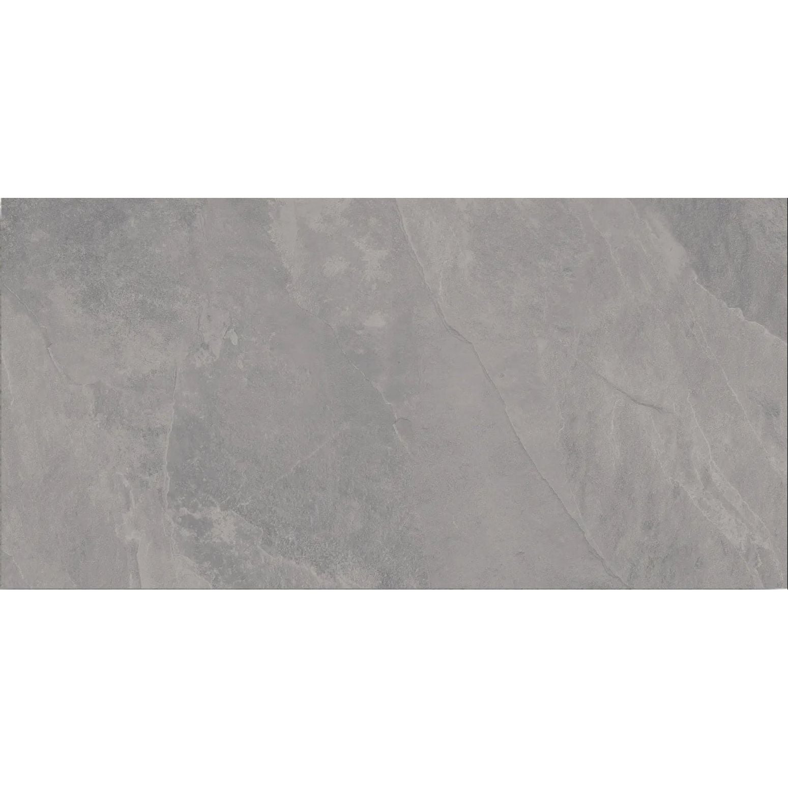 Solide Smoke matt porcelain stone effect tile 60 x 120cm face detail in smoky grey